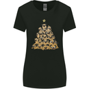 Christmas Pug Funny Dog Xmas Tree Womens Wider Cut T-Shirt Black