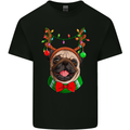 Christmas Pug Xmas Dog Kids T-Shirt Childrens Black