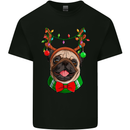 Christmas Pug Xmas Dog Kids T-Shirt Childrens Black