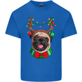 Christmas Pug Xmas Dog Kids T-Shirt Childrens Royal Blue
