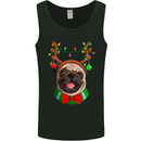 Christmas Pug Xmas Dog Mens Vest Tank Top Black