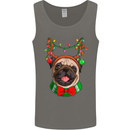 Christmas Pug Xmas Dog Mens Vest Tank Top Charcoal