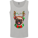 Christmas Pug Xmas Dog Mens Vest Tank Top Sports Grey