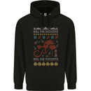 Christmas RPG Dragon Role Play Games Xmas Mens 80% Cotton Hoodie Black