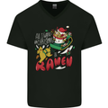 Christmas Ramen Funny Xmas Food Mens V-Neck Cotton T-Shirt Black