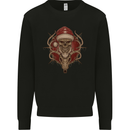Christmas Reindeer Santa Skull Gothic Xmas Mens Sweatshirt Jumper Black