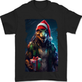 Christmas Reptile Dinosaur T-Rex Xmas Mens T-Shirt 100% Cotton Black