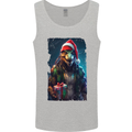 Christmas Reptile Dinosaur T-Rex Xmas Mens Vest Tank Top Sports Grey
