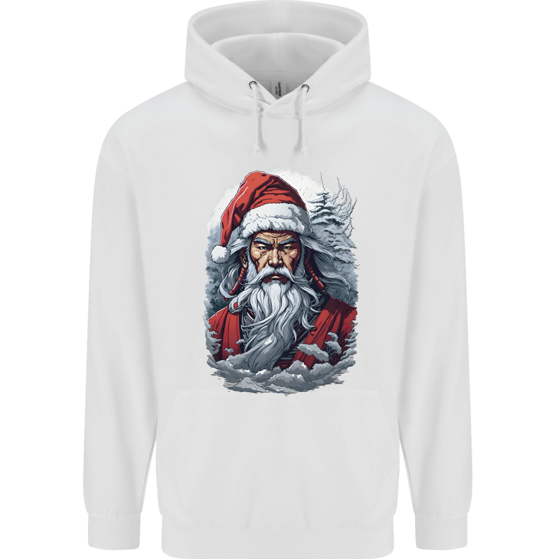 Christmas Samurai Shogun MMA Warrior Childrens Kids Hoodie White