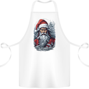 Christmas Samurai Shogun MMA Warrior Cotton Apron 100% Organic White