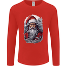 Christmas Samurai Shogun MMA Warrior Mens Long Sleeve T-Shirt Red