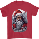 Christmas Samurai Shogun MMA Warrior Mens T-Shirt 100% Cotton Red