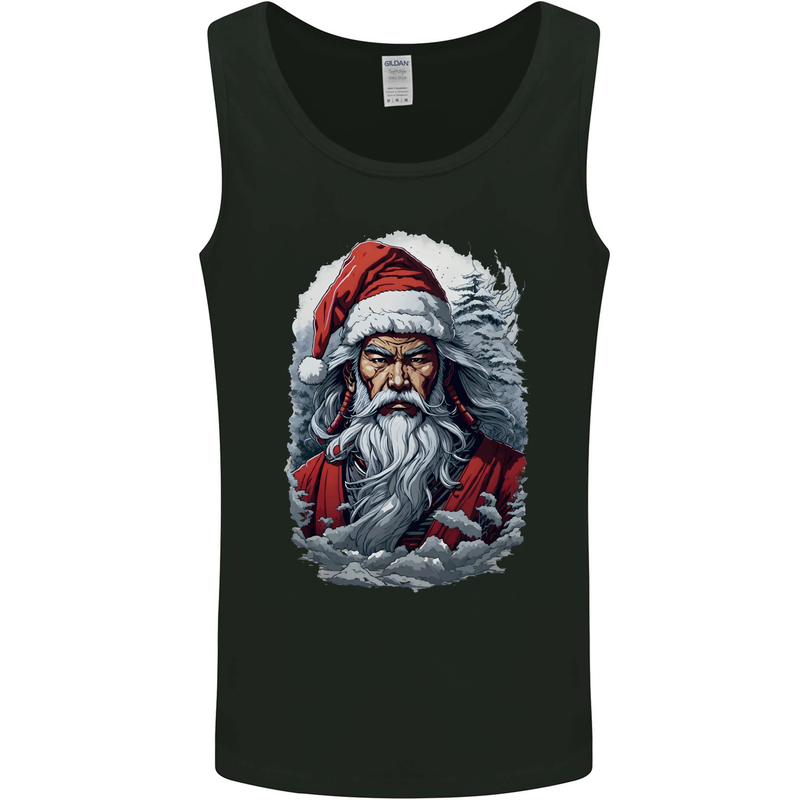 Christmas Samurai Shogun MMA Warrior Mens Vest Tank Top Black