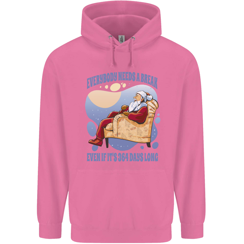 Christmas Santa Claus Needs a Break Xmas Childrens Kids Hoodie Azalea