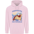 Christmas Santa Claus Needs a Break Xmas Childrens Kids Hoodie Light Pink