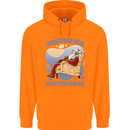 Christmas Santa Claus Needs a Break Xmas Childrens Kids Hoodie Orange