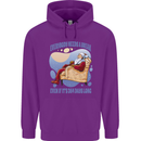 Christmas Santa Claus Needs a Break Xmas Childrens Kids Hoodie Purple