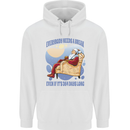 Christmas Santa Claus Needs a Break Xmas Childrens Kids Hoodie White