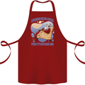 Christmas Santa Claus Needs a Break Xmas Cotton Apron 100% Organic Maroon