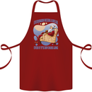 Christmas Santa Claus Needs a Break Xmas Cotton Apron 100% Organic Maroon