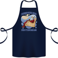 Christmas Santa Claus Needs a Break Xmas Cotton Apron 100% Organic Navy Blue