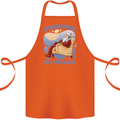 Christmas Santa Claus Needs a Break Xmas Cotton Apron 100% Organic Orange