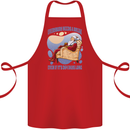 Christmas Santa Claus Needs a Break Xmas Cotton Apron 100% Organic Red