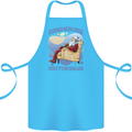 Christmas Santa Claus Needs a Break Xmas Cotton Apron 100% Organic Turquoise