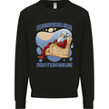 Christmas Santa Claus Needs a Break Xmas Kids Sweatshirt Jumper Black