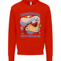 Christmas Santa Claus Needs a Break Xmas Kids Sweatshirt Jumper Bright Red