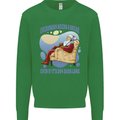 Christmas Santa Claus Needs a Break Xmas Kids Sweatshirt Jumper Irish Green
