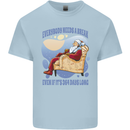 Christmas Santa Claus Needs a Break Xmas Kids T-Shirt Childrens Light Blue