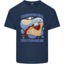 Christmas Santa Claus Needs a Break Xmas Kids T-Shirt Childrens Navy Blue