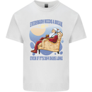 Christmas Santa Claus Needs a Break Xmas Kids T-Shirt Childrens White