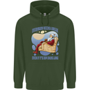 Christmas Santa Claus Needs a Break Xmas Mens 80% Cotton Hoodie Forest Green