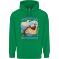 Christmas Santa Claus Needs a Break Xmas Mens 80% Cotton Hoodie Irish Green