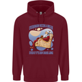 Christmas Santa Claus Needs a Break Xmas Mens 80% Cotton Hoodie Maroon