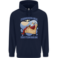 Christmas Santa Claus Needs a Break Xmas Mens 80% Cotton Hoodie Navy Blue