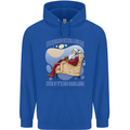 Christmas Santa Claus Needs a Break Xmas Mens 80% Cotton Hoodie Royal Blue