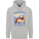 Christmas Santa Claus Needs a Break Xmas Mens 80% Cotton Hoodie Sports Grey