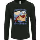 Christmas Santa Claus Needs a Break Xmas Mens Long Sleeve T-Shirt Black