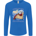Christmas Santa Claus Needs a Break Xmas Mens Long Sleeve T-Shirt Royal Blue