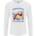 Christmas Santa Claus Needs a Break Xmas Mens Long Sleeve T-Shirt White