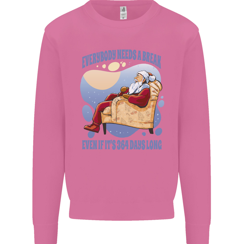 Christmas Santa Claus Needs a Break Xmas Mens Sweatshirt Jumper Azalea