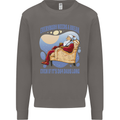 Christmas Santa Claus Needs a Break Xmas Mens Sweatshirt Jumper Charcoal