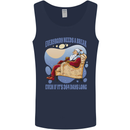 Christmas Santa Claus Needs a Break Xmas Mens Vest Tank Top Navy Blue