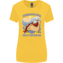 Christmas Santa Claus Needs a Break Xmas Womens Wider Cut T-Shirt Yellow