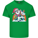 Christmas Santa Claus On a Unicorn Xmas Kids T-Shirt Childrens Irish Green