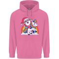 Christmas Santa Claus On a Unicorn Xmas Mens 80% Cotton Hoodie Azelea