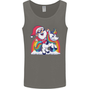 Christmas Santa Claus On a Unicorn Xmas Mens Vest Tank Top Charcoal